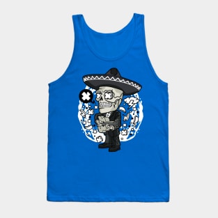 day dead skull playing guitar Tank Top